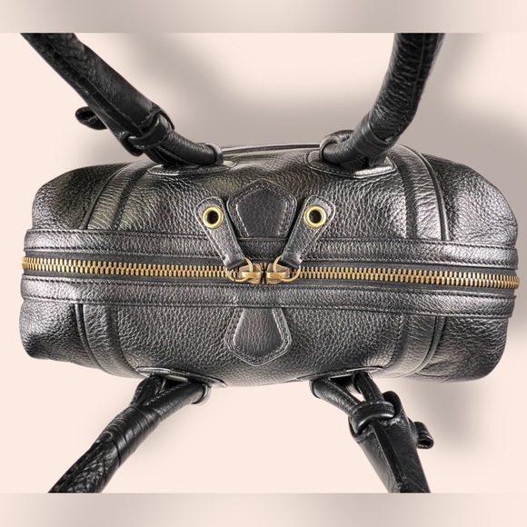 Derek Lam Black Leather Y2K Top Handle Satchel Handbag - Picture 3 of 12